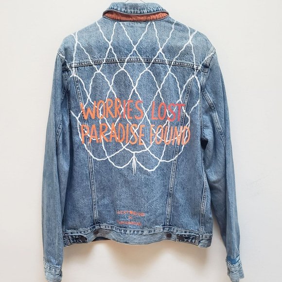 Wren + Glory x Lucky Brand One-of-a-Kind Coachella Denim Jacket! - Picture 5 of 15